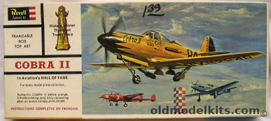 Revell 1/45 Cobra II P-39 Thompson Trophy Racing Aircraft - Canada Issue, H144 plastic model kit